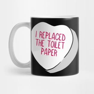 Funny Candy Heart Toilet Paper Mug